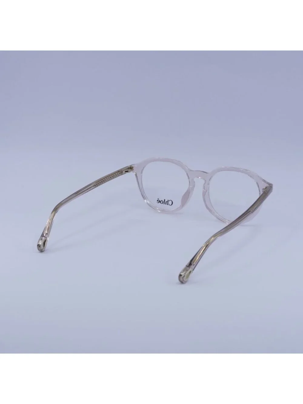 Chloe CH0012OA 001 Eyeglasses Transparent Pink 50mm Round Frame